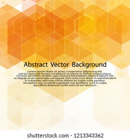 Abstract geometric background with transparent triangles. Vector illustration. Brochure design.