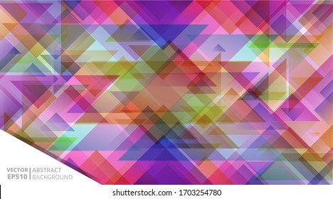Abstract geometric background, trendy decoration for web and print. Creative shiny futuristic motion template, wide vector