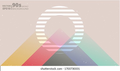 Abstract geometric background, trendy decoration for web and print. Creative shiny futuristic motion template, wide vector