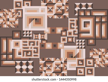 Abstract geometric background. Trendy fantasy shapes pattern. Vector modern design texture.