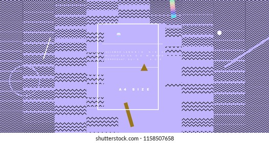 Abstract geometric background with trendy glitch art elements. Eps10 vector illustration