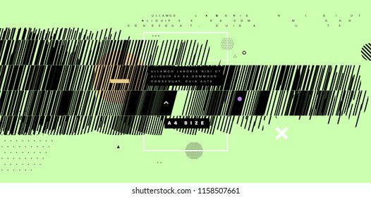 Fondo geométrico abstracto con elementos artísticos de última generación. Ilustración vectorial Eps10