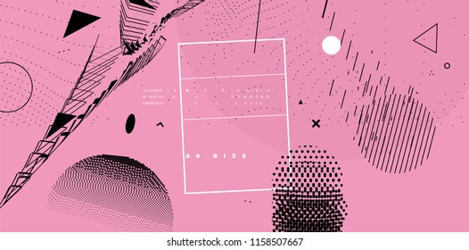 Abstract geometric background with trendy glitch art elements. Eps10 vector illustration