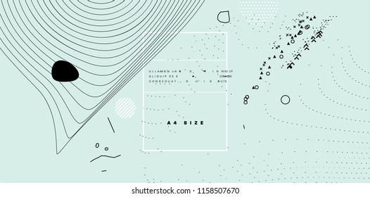 Abstract Geometric Background With Trendy Glitch Art Elements. Eps10 Vector Illustration