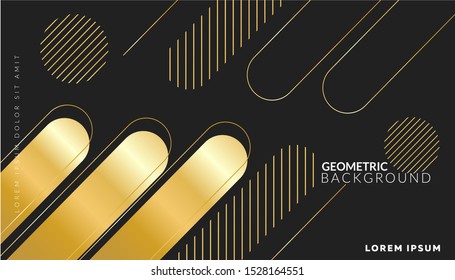 abstract  geometric background. trendy gold   composition abstract style design vector