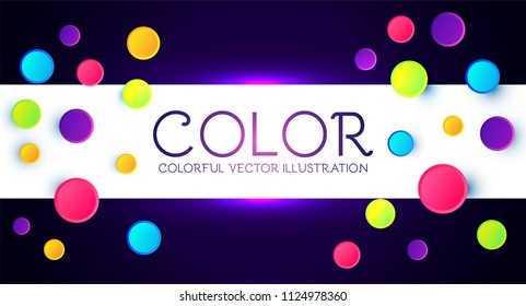 Abstract Geometric Background with Trendy Gradient Circles. Colorful Dots. Vector illustration