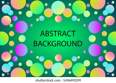Abstract Geometric Background with Trendy Gradient Circles. Vector illustration