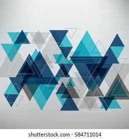 Abstract geometric background. Trendy overlapping triangles. Vector illustration for flyers, presentations and covers.