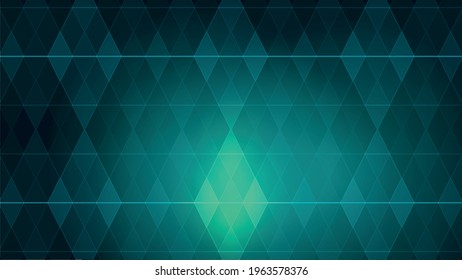 abstract geometric background with triangle, green background with geometric shapes in the form of a rhombus
