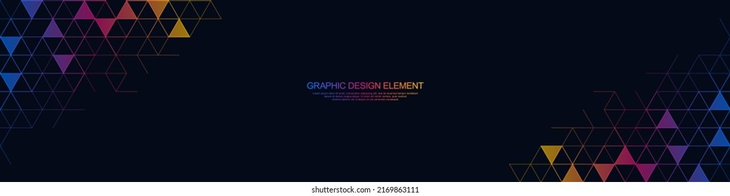 Abstract geometric background with triangle shape pattern for banner template or header