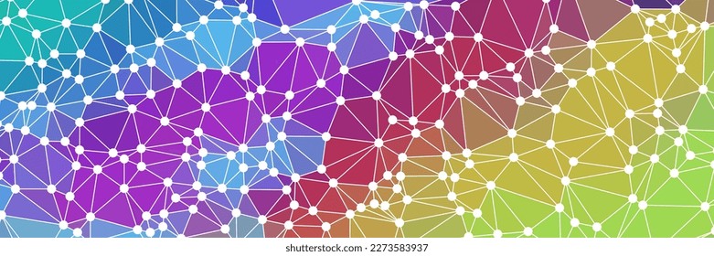 Abstract geometric background with triangle shape pattern and molecular