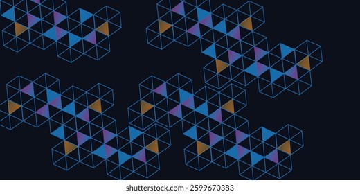 Abstract geometric background with triangle shape pattern for banner template or header