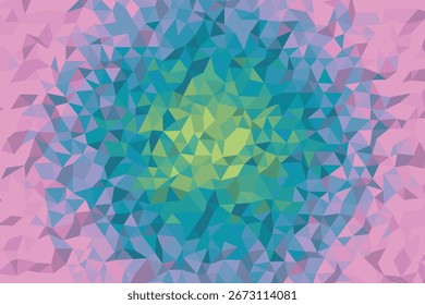 Abstract Geometric Background with Triangle Shapes in Pastel Colors Creates Dynamic Polygonal Mosaic Texture and Visual Depth