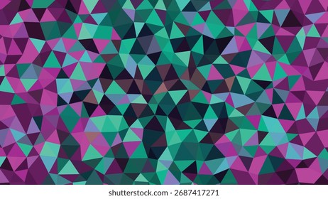 Plano De Fundo Geométrico Abstrato Com Formas Triangulares Em Tons De Roxo E Verde Para Projetos De Design Modernos