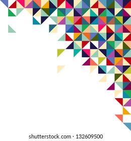 Abstract, geometric background, triangle and square, colorful
