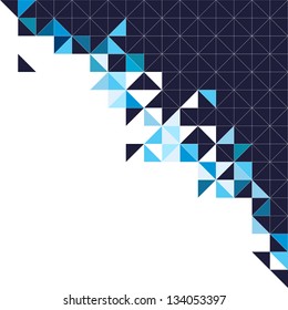 Abstract, geometric background, triangle and square, black