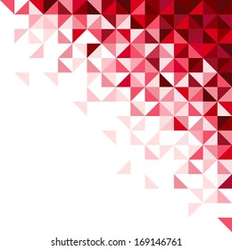 Abstract, geometric background, triangle and square, red