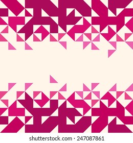 Abstract, geometric background, triangle and square