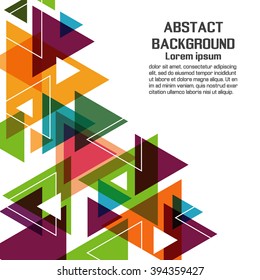 Abstract geometric background with triangles and color shapes