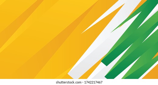 Abstract geometric background with triangles decoration. Info graphics composition with yellow green white color. Vector illustration for business presentation, banner, and much more