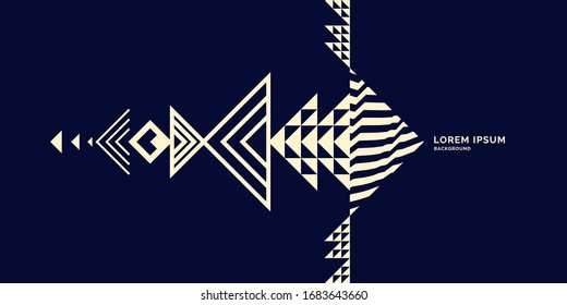 Abstrakter geometrischer Hintergrund mit Dreiecken in einem flachen, minimalistischen Stil. Vektorillustration.