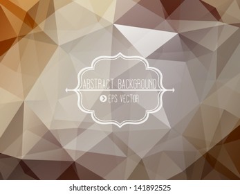 	Abstract geometric background with triangles and frame