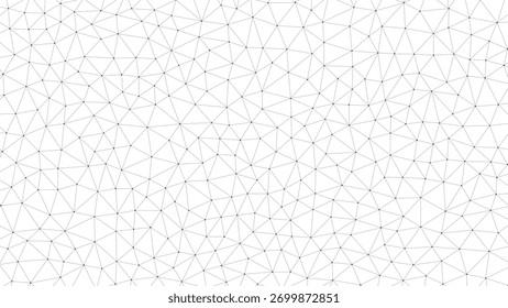Abstract Geometric Background with Triangles Lines and Dots in Black and White