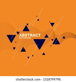Abstract geometric background with triangles in minimalistic style. Vector illustration.