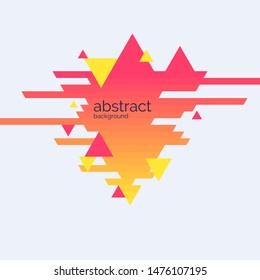 Abstract geometric background with triangles in minimalistic style. Vector illustration.