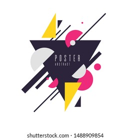 Abstract geometric background with triangles in minimalistic style. Vector illustration.
