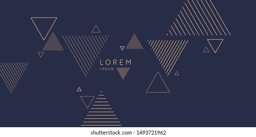 Abstract geometric background with triangles in minimalistic style. Vector illustration.