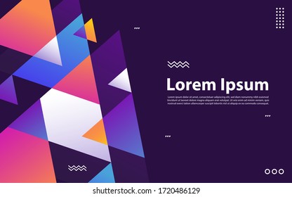 Abstract geometric background with triangles in minimalistic style.