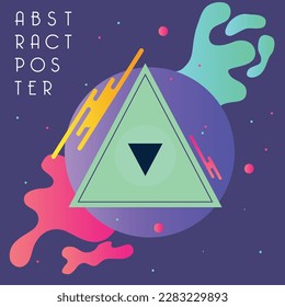 Abstract geometric background with triangles in minimalistic style. Vector illustration.