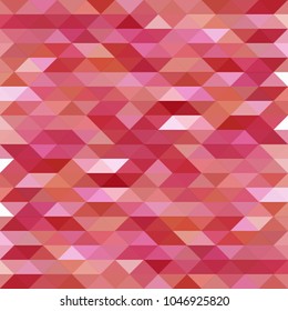 abstract geometric background from triangles of pale pink in mosaic style, vector illustration