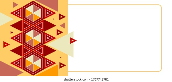 Abstract geometric background with triangles or polygons. Modern retro creative background with template content. Vector illustration.