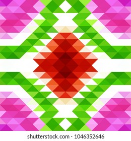 abstract geometric background from triangles of red, purple, violet in mosaic style, vector illustration