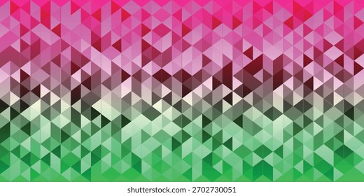 Abstract geometric background with triangles in shades of pink gray and green creating a modern and vibrant design EPS vector