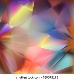 Abstract geometric background. Triangles. Shine. Polygons. Color.