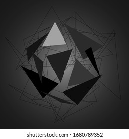 Abstract geometric background with triangles. Vector illustration.