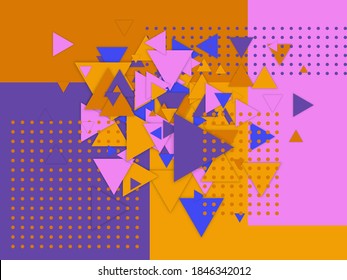 Abstract geometric background with triangles. Vector illustration.