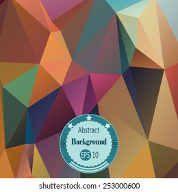 Abstract geometric background with triangles. Vector illustration. EPS 10.