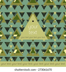 Abstract geometric background of triangles. Vector design.