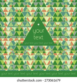 Abstract geometric background of triangles. Vector design.