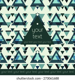 Abstract geometric background of triangles. Vector design.