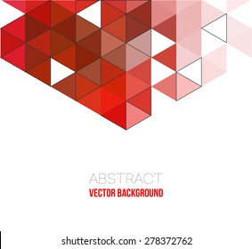 Abstract geometric background with triangles. Vector illustration. Brochure design