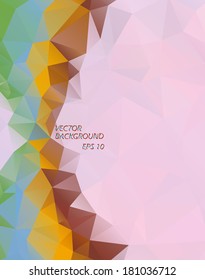 Abstract geometric background of triangular polygons. Eps 10. Vector illustration with place for text. 