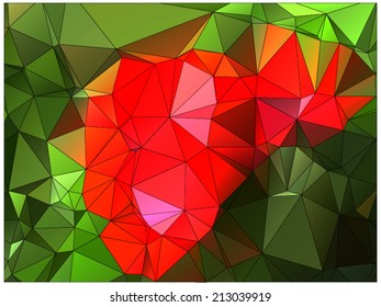 Abstract geometric background of triangular polygons