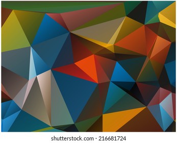 Abstract geometric background of triangular polygons