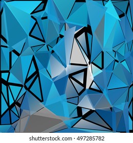 Abstract geometric background of triangular polygons