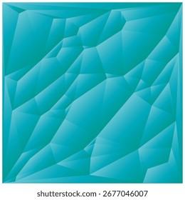 Fondo geométrico Abstractas. Polígonos azul turquesa. Vector de superficie de cristal. Gradiente de baja textura poli. EPS 10.